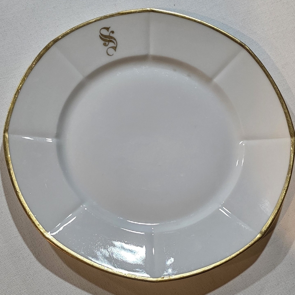 Antique T&V Limoges France Monogrammed Plate – Acme Art China NY Decor - Picture 2 of 6